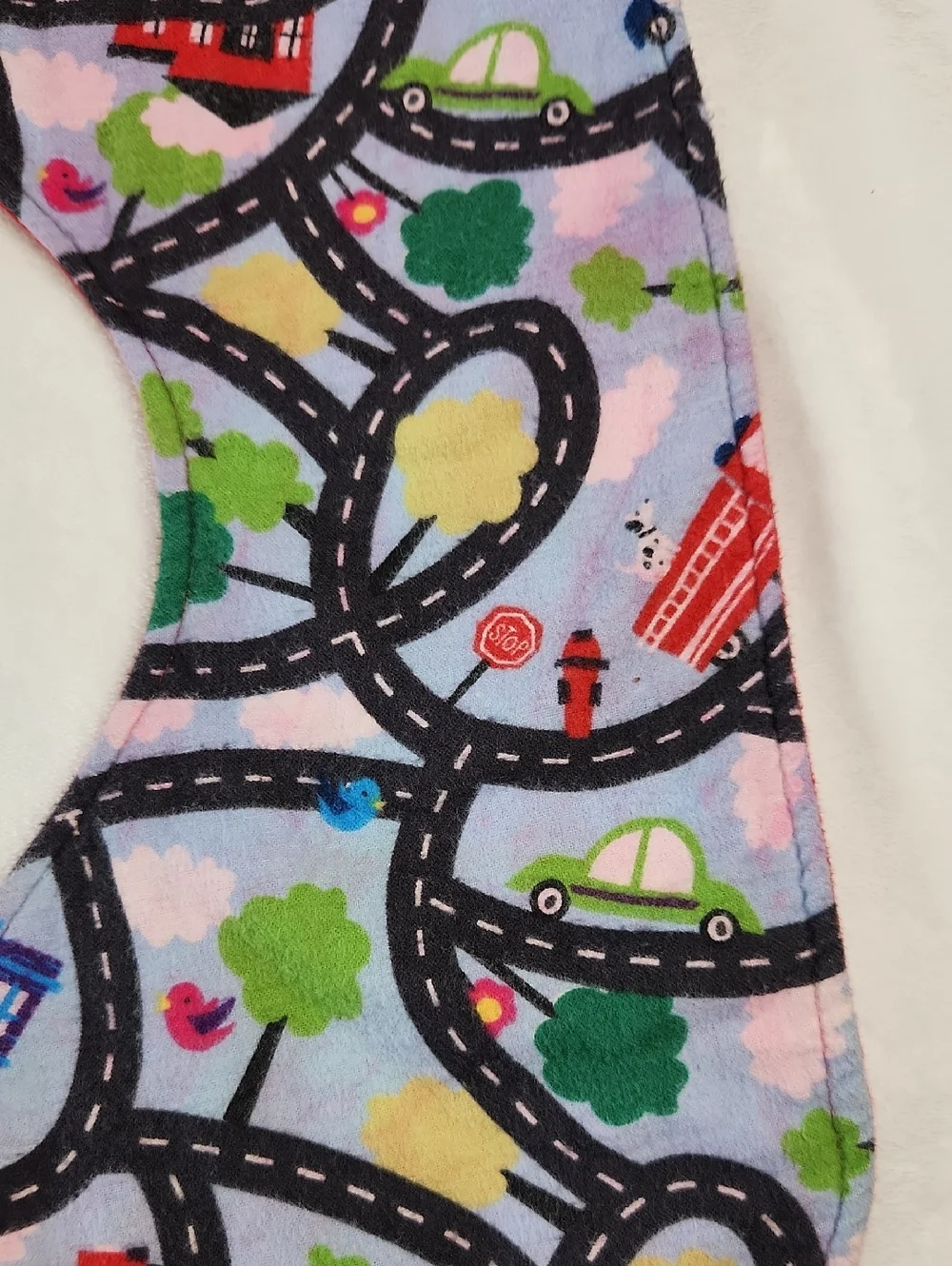 Set of 6 Baby Burp Cloths / Bibs - Soft Flannel Reversable.